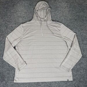 Alaskan Hardgear Hoodie Mens XL‎ Grey Bamboo Stripe Long Sleeve Outdoor Workwear